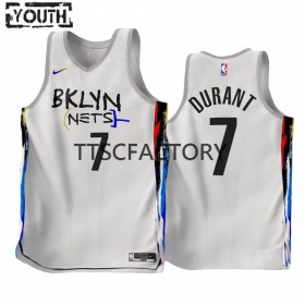 Dres Brooklyn Nets Kevin Durant 7 Nike 2022-23 City Edition Bijela Swingman - Dječji